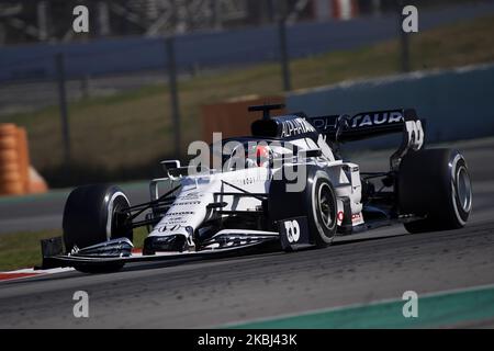 Daniil Kvyat de Russie à la conduite de la (26) Scuderia AlphaTauri Honda pendant le troisième jour des essais d'hiver de Formule 1 au circuit de Barcelone-Catalunya sur 21 février 2020 à Barcelone, Espagne. (Photo de Jose Breton/Pics action/NurPhoto) Banque D'Images