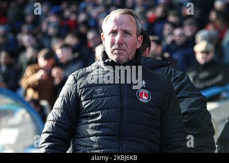 Lee Bowyer de Charlton Athletic en avance du match de championnat Sky Bet entre Huddersfield Town et Charlton Athletic au stade John Smith, Huddersfield, le samedi 29th février 2020. (Photo par Emily Moorby/MI News/NurPhoto) Banque D'Images