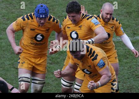 Lors du match Gallagher Premiership entre London Irish et London Wasps au Madejski Stadium, Reading, le dimanche 1st mars 2020. (Photo de Jacques Feeney/MI News/NurPhoto) Banque D'Images