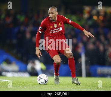 Le Fabinho de Liverpool en action pendant la cinquième ronde de la coupe FA entre Chelsea et Liverpool au stade Stanford Bridge, Londres, Angleterre, le 03 mars 2020 (photo par action Foto Sport/NurPhoto) Banque D'Images