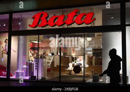 Boutique Bata à Prague, République Tchèque sur 1 mars 2020. (Photo de Jakub Porzycki/NurPhoto) Banque D'Images