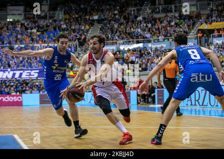 Tomás Bellas de Montakit Fuenlabrada pendant le match de Liga Endesa entre San Pablo Burgos et Montakit Fuenlabrada au Coliseum Burgos. 7 mars 2020, Burgos.(photo de Rodrigo Mena Ruiz/COOLMedia/NurPhoto) Banque D'Images