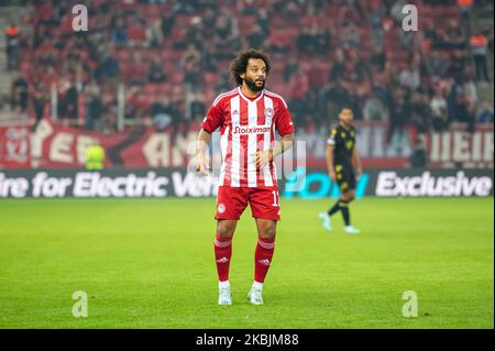 MARCELO VIEIRA du FC Olympiacos lors du match G de l'UEFA Europa League entre le FC Olympiacos et le FC Nantes au stade Karaiskakis en novembre Banque D'Images