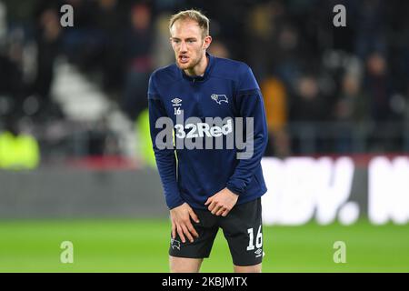 Matthew Clarke (16) de Derby County lors du match de la FA Cup entre Derby County et Manchester United au Pride Park, Derby, le jeudi 5th mars 2020. (Photo de Jon Hobley/MI News/NurPhoto) Banque D'Images