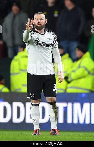 Wayne Rooney (32) du comté de Derby lors du match de la coupe FA entre le comté de Derby et Manchester United au Pride Park, Derby, le jeudi 5th mars 2020. (Photo de Jon Hobley/MI News/NurPhoto) Banque D'Images