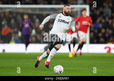 Wayne Rooney (32) du comté de Derby lors du match de la coupe FA entre le comté de Derby et Manchester United au Pride Park, Derby, le jeudi 5th mars 2020. (Photo de Jon Hobley/MI News/NurPhoto) Banque D'Images