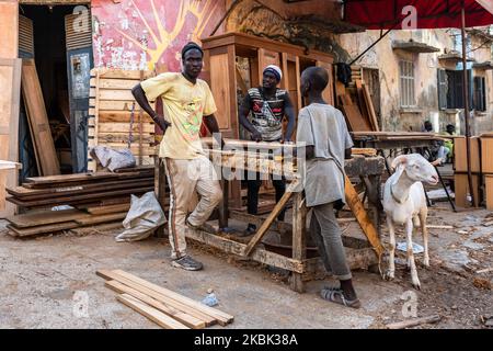 La vie quotidienne à Dakar, Sénégal sur 4 mars 2020. (Photo de Jerome Gilles/NurPhoto) Banque D'Images