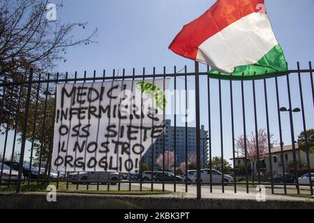 Une vue générale de Castelfranco Veneto, Trévise, Italie, sur 16 mars 2020. L'Italie est confrontée à une deuxième semaine de quarantaine en raison de l'urgence du coronavirus. (Photo de Mimmo Lamacchia/NurPhoto) Banque D'Images