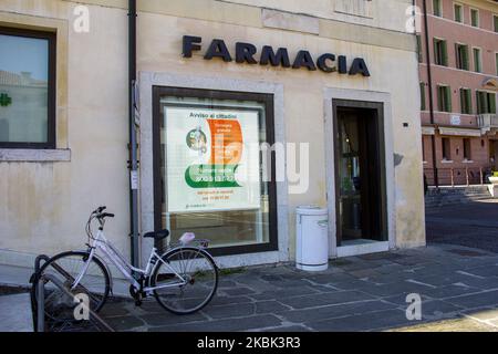 Une vue générale de Castelfranco Veneto, Trévise, Italie, sur 16 mars 2020. L'Italie est confrontée à une deuxième semaine de quarantaine en raison de l'urgence du coronavirus. (Photo de Mimmo Lamacchia/NurPhoto) Banque D'Images