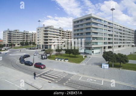 Rue déserte de la plage de matosinhos, l'une des plages les plus fréquentées par les citoyens du district de Porto, Portugal, sur 17 mars 2020. Au Portugal, de nombreuses écoles, clubs, bars, musées, entre autres, sont fermés en raison de la pandémie de Covid-19, et il a été conseillé aux gens de rester à la maison jusqu'au 9th avril (photo de Rita Franca/NurPhoto) Banque D'Images