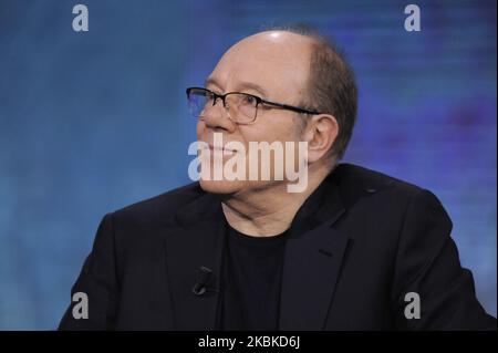 Carlo Verdone (nom complet Carlo Gregorio Verdone) acteur, réalisateur, scénariste et comédien italien, lors de la série télévisée RAI Che Tempo Che Fa saison 2019-2020, dans les studios de télévision RAI de via Mecenate on 16 février 2020 à Milan, Italie. (Photo par Omar Bai/NurPhoto) Banque D'Images