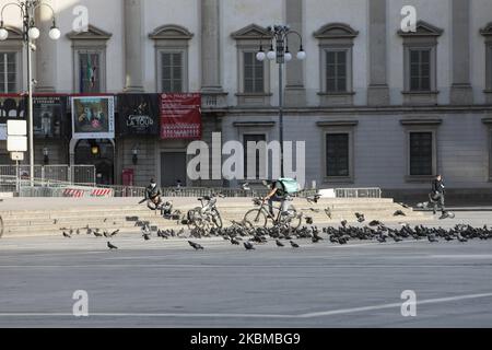 Vue générale de Milan pendant le confinement en raison de l'urgence du coronavirus, 12 avril 2020 (photo de Mairo Cinquetti/NurPhoto) Banque D'Images