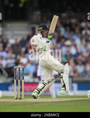 Ben Stokes, d'Angleterre, se battant lors du match test Investec 2nd entre l'Angleterre et les Antilles à Headingley, Leeds, le vendredi 25th août 2017 (photo de Mark Fletcher/MI News/NurPhoto) Banque D'Images