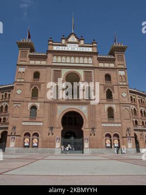 Vue sur les arènes de Las Ventas à Madrid, Espagne. C'est la plus grande arène de corrida d'Espagne. Avec 23 798 spectateurs, c'est la troisième arène avec la plus grande capacité au monde. (Photo par Oscar Gonzalez/NurPhoto) Banque D'Images