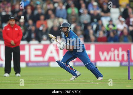 Kumar Sangakkara, du Sri Lanka, battant pendant l'ODI 2nd entre l'Angleterre et le Sri Lanka à Emirates Riverside, Chester le 25h mai 2014 (photo de Mark Fletcher/MI News/NurPhoto) Banque D'Images