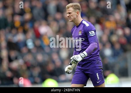 KINGSTON UPON HULL, ANGLETERRE -Joe Hart de Manchester City pendant le match de la Premier League entre Hull City et Manchester City au KC Stadium, Kingston upon Hull le samedi 15th mars 2014 (photo de Mark Fletcher/MI News/NurPhoto) Banque D'Images