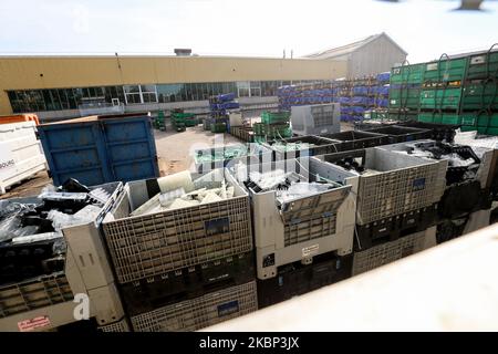 Cette photo montre l'usine Renault de Choisy-le-Roi, près de Paris, sur 21 mai 2020. Le groupe va dévoiler à 29 mai les grandes lignes d'un vaste plan d'épargne de 2 milliards d'euros annoncé en février. "Quatre usines seraient fermées en France: Choisy-le-Roi, Dieppe et les Fonderies de Bretagne, pour commencer et Flins plus tard", selon le journal satirique français le Canard Enchaine. (Photo de Michel Stoupak/NurPhoto) Banque D'Images