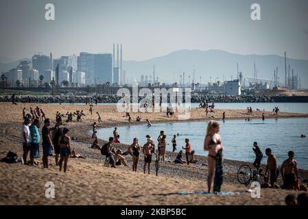 Personnes à Barcelone, Espagne, sur 22 mai 2020 pendant l'urgence du coronavirus. (Photo par Adria Salido Zarco/NurPhoto) Banque D'Images