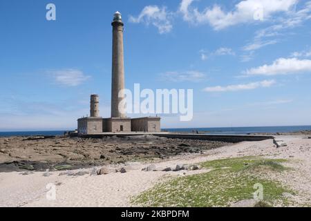 Le phare de Gatteville (Normandie, Nord-Ouest de la France) Banque D'Images