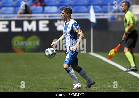 Javi Lopez lors du match entre le RCD Espanyol et Deportivo Alaves, correspondant à la semaine 28 de la Liga Santander, joué au stade RCDE, 13st juin 2020, à Barcelone, Espagne. -- (photo par Urbanandsport/NurPhoto) Banque D'Images