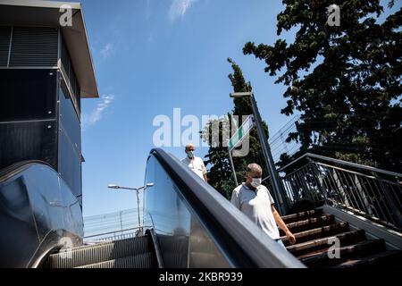 Vue générale d'Istanbul au cours de la troisième semaine de normalisation durant la pandémie du coronavirus à Istanbul, en Turquie, sur 16 juin 2020. (Photo par Onur Dogman/NurPhoto) Banque D'Images