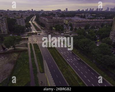 Des bâtiments dans le quartier de Mokotow sont vus à Varsovie, Pologne sur 22 juin 2020 (photo par Jaap Arriens/NurPhoto) Banque D'Images