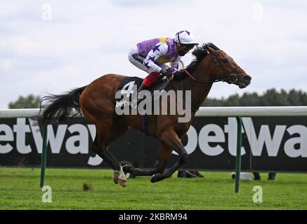 Photo du dossier datée du 29-05-2021 de Kinross Betway, monté par Frankie Dettori. Kinross a l’air de fermer une belle saison et de porter sa série de victoires à cinq lorsqu’il s’aligne dans le mille de la coupe des éleveurs de Keeneland. Date de publication : vendredi 4 novembre 2022. Banque D'Images