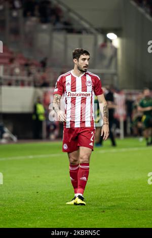 Athènes, Lombardie, Grèce. 3rd novembre 2022. SIME VRSALJKO de l'Olympiacos FC lors du match G de l'UEFA Europa League entre l'Olympiacos FC et le FC Nantes au stade Karaiskakis sur 3 novembre 2022 à Athènes, Grèce (Credit image: © Stefanos Kyriazis/ZUMA Press Wire) Banque D'Images