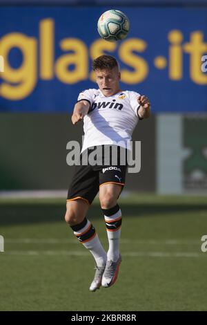 Kevin Gameiro de Valence contrôle le ballon pendant le match de la Ligue entre Villarreal CF et Valencia CF à l'Estadio de la Ceramica sur 28 juin 2020 à Villareal, Espagne. (Photo de Jose Breton/Pics action/NurPhoto) Banque D'Images