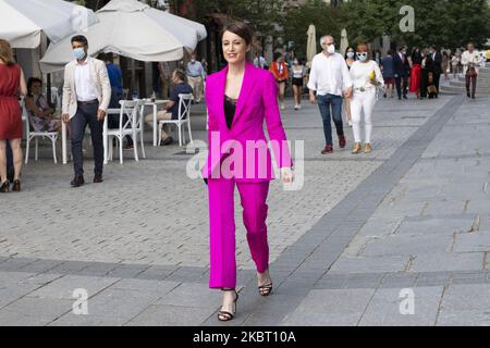 Andrea Levy Soler arrive à l'Opéra Royal pour assister à la première de l'opéra 'la Traviata', à Madrid, Espagne, le 01 juillet 2020. L'Opéra Royal rouvre avec la première de l'opéra « la Traviata » sous des mesures de sécurité implantées en raison de la crise de santé du coronavirus. (Photo par Oscar Gonzalez/NurPhoto) Banque D'Images