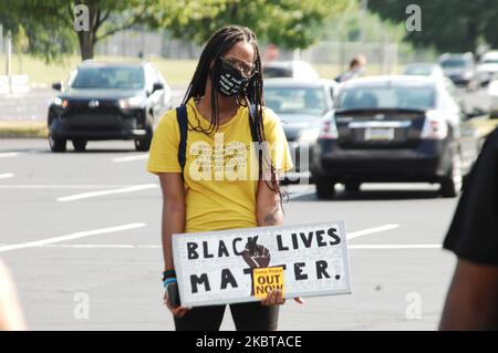 Refuser FascismGahed de manifester contre la visite du vice-président Mike Pence à l'ordre fraternel de police de Philadelphie et de soutenir les communautés marginalisées à Philadelphie, en Pennsylvanie, sur 9 juillet 2020. (Photo par Cory Clark/NurPhoto) Banque D'Images