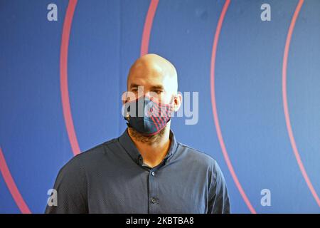 Présentation de Nick Calathes comme nouveau joueur de l'équipe de basketball du FC Barcelone, le 10th juillet 2020, à Barcelone, Espagne. (Photo de Noelia Deniz/Urbanandsport /NurPhoto) Banque D'Images