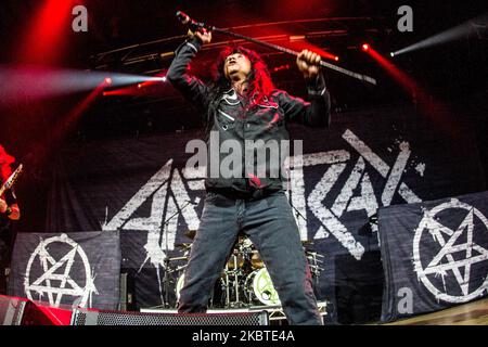 Joey Belladonna du groupe américain de métaux lourds Anthrax se produit en direct à Alcatraz à Milan, Italie, sur 5 novembre 2015 (photo de Mairo Cinquetti/NurPhoto) Banque D'Images