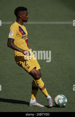 Nelson Semedo de Barcelone passe pendant le match de la Ligue entre Deportivo Alaves et le FC Barcelone à l'Estadio de Mendizorroza sur 19 juillet 2020 à Vitoria-Gasteiz, Espagne. (Photo de Jose Breton/Pics action/NurPhoto) Banque D'Images