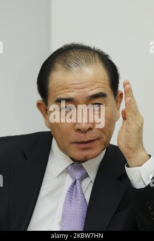 Le défecteur nord-coréen Tae Yong Ho, ancien diplomate nord-coréen, interview au Centre nord-coréen de l'humanité à Séoul, en Corée du Sud, sur 25 février 2019. (Photo de Seung-il Ryu/NurPhoto) Banque D'Images
