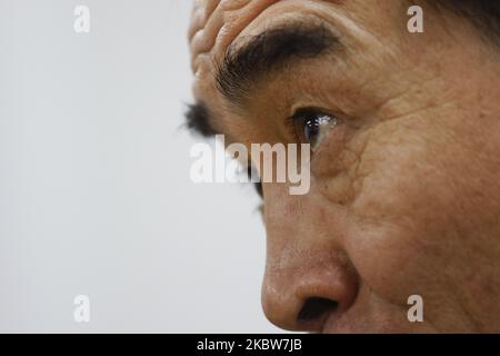 Le défecteur nord-coréen Tae Yong Ho, ancien diplomate nord-coréen, interview au Centre nord-coréen de l'humanité à Séoul, en Corée du Sud, sur 25 février 2019. (Photo de Seung-il Ryu/NurPhoto) Banque D'Images