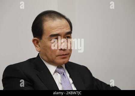 Le défecteur nord-coréen Tae Yong Ho, ancien diplomate nord-coréen, interview au Centre nord-coréen de l'humanité à Séoul, en Corée du Sud, sur 25 février 2019. (Photo de Seung-il Ryu/NurPhoto) Banque D'Images
