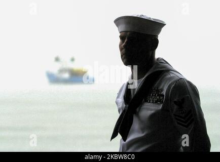 30 mai 2003-Busan, de la marine sud-coréenne et américaine, assiste à leur victoire à la guerre au port de Busan, en Corée du Sud. (Photo de Seung-il Ryu/NurPhoto) Banque D'Images