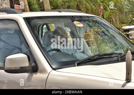 Le ministre en chef du Rajasthan, Ashok Ghelot, quitte un hôtel, à Jaipur,Rajasthan,Inde, 27 juillet,2020.(photo de Vishal Bhatnagar/NurPhoto) Banque D'Images