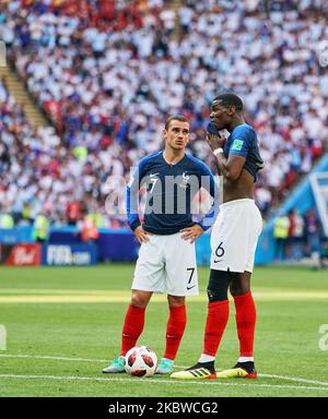 30th juin 2018, Kazan Arena, Kazan, Russie ; football de la coupe du monde de la FIFA, Round of 16, France contre Argentine ; pendant le match de la coupe du monde de la FIFA, France contre Argentine à Kazan Arena, Kazan, Russie sur 30 juin 2018. (Photo par Ulrik Pedersen/NurPhoto) Banque D'Images