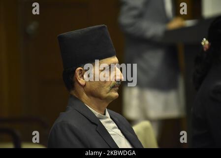 Le Président Agni Prasad Sapkota arrive pour le serment de Lila Devi Sitaula du Parti de Janata Samajwadi, après avoir été élu député de la Chambre des représentants (Hor) à la place de Sarita Giri à Singha Durbar, Katmandou, Népal mercredi, 29 juillet 2020. (Photo de Narayan Maharajan/NurPhoto) Banque D'Images