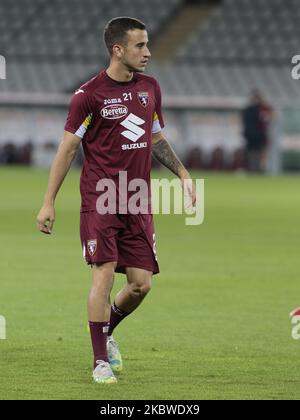 Alex Berenguer pendant la série Un match entre le FC de Turin et COMME Roma au Stadio Olimpico di Torino sur 29 juillet 2020 à Turin, Italie. (Photo de Loris Roselli). Banque D'Images