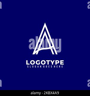 Lettre initiale du logo AA moderne concept de design simple et créatif Illustration de Vecteur