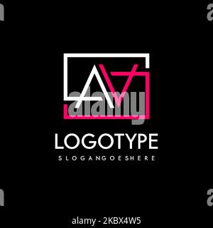 Lettre initiale du logo AA moderne concept de design simple et créatif Illustration de Vecteur