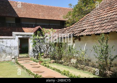 Palais royal de Padmanabhapuram à Padmanabhapuram, Tamil Nadu, Inde. Le palais de Padmanabhapuram (également connu sous le nom de palais de Kalkulam) est l'ancienne capitale de l'ancien royaume hindou de Travancore a été construit autour de 1601 ce par Iravi Varma Kulasekhara Perumal. Le fondateur de Travancore moderne, le roi Anizham Thirunal Marthanda Varma (1706-1758), qui a dirigé Travancore de 1729 à 1758, a reconstruit le palais vers 1750. (Photo de Creative Touch Imaging Ltd./NurPhoto) Banque D'Images