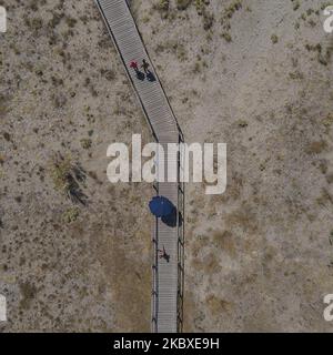 Touristes à Ascea, une station balnéaire de Cilento, Italie, sur 22 août 2020. (Photo de Paolo Manzo/NurPhoto) Banque D'Images