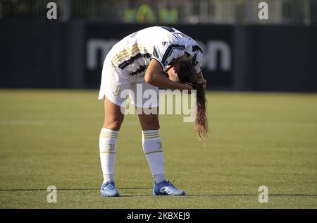 Aurora Galli de Juventus regarde pendant la série des femmes Un match entre Hellas Vérone et Juventus au stade de Sinergy sur 22 août 2020 à Vérone, Italie. (Photo de Giuseppe Cottini/NurPhoto) Banque D'Images