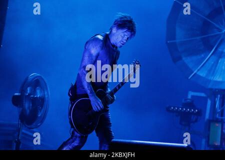 Prodigy joue sur la scène pendant le festival du Rocher de Pentaport 10th à Incheon, en Corée du Sud, sur 9 août 2015. (Photo de Seung-il Ryu/NurPhoto) Banque D'Images