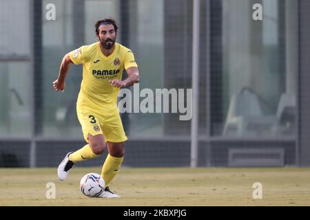 RAUL ALBIOL de Villarreal durign le jeu pré-saison entre Valencia CF et Villarreal CF à Pinatar Arena sur 28 août 2020 à San Pedro del Pinatar, Espagne. (Photo de Jose Miguel Fernandez/NurPhoto) Banque D'Images