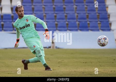 JAUME DOMENECH de Valence cf duraign le jeu d'avant-saison entre Valence CF et Villarreal CF à l'arène Pinatar sur 28 août 2020 à San Pedro del Pinatar, Espagne. (Photo de Jose Miguel Fernandez/NurPhoto) Banque D'Images